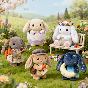 Özel yumuşak Bunny peluş bebek pamuk dolgu yastık oyuncak çocuk karikatür Custom Made hayvan paskalya tavşanı Plushie bebek - Product Image 3