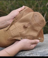 Bottes tactiques imperméables IRONDONKEY pour hommes, avec fermeture éclair latérale, pour l'extérieur, le désert, la randonnée, en cuir, à tige haute