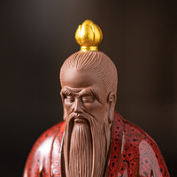 Wuyang céramique chinoise Taishang Laojun taoïste Sanqing maître ancestral dieu moral ciel statue maison table offrant une décoration