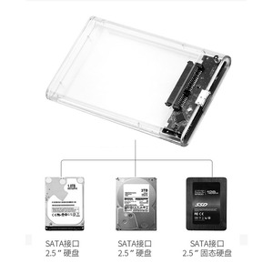 Transparent 2.5 Inch USB 3.0 HDD <b>SSD</b> Enclosure Plastic Case <b>External</b> <b>Hard</b> <b>Drive</b> Box For Mechanical Solid State Disk - Product Image 5
