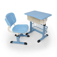 Ensemble de bureau et chaise pour enfants, étudiants, école primaire, chaise et table en plastique pour la formation en classe, mobilier scolaire