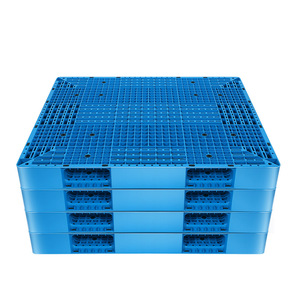พาเลทพลาสติกแบบตาข่ายสองด้าน HDPE ความสูง 110 มม. รับน้ำหนักได้ 3.0 ตัน สำหรับรถยก ชั้นวางสินค้า โลจิสติกส์ การจัดเรียงสินค้า - Product Image 1