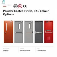 Porte coupe-feu en tôle d'acier à épaisseur variable certifiée UL WH CE, en acier laminé à froid pour les travaux de sécurité incendie des bâtiments publics