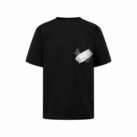 Kaos Pria Gaya Jalanan Bermotif O-Neck Lengan Pendek Anti-Pilling Lapisan Profesional 100% Katun Jersey Bahan Regular