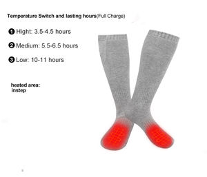 Chaussettes thermiques auto-chauffantes pour les sports d'hiver Chaussettes de ski chauffantes à imprimé tricoté avec chauffe-pieds à batterie ODM - Product Image 3