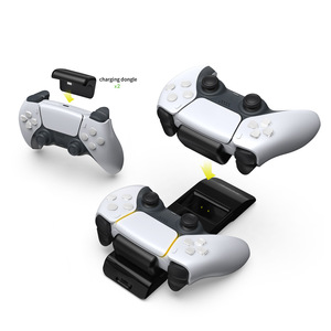 Cargador rápido dual para PS5 Soporte de controlador inalámbrico para <span class=keywords><strong>Sony</strong></span> <span class=keywords><strong>PlayStation</strong></span> <span class=keywords><strong>5</strong></span> Gamepad <span class=keywords><strong>DualSense</strong></span> controlador Base de carga - Product Image 1