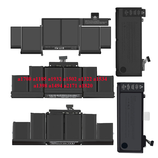 CE Certifiedhigh Quality Laptop Battery for Apple MacBook Air Pro 13 Compatible Models A1708 A1185 A1932 A1502 A1322 A1534 A1398
