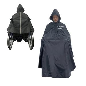 Poncho de pluie réfléchissant personnalisé pour fauteuil roulant, imperméable et extra long, style cape, pour personnes âgées et scooters de mobilité - Product Image 1