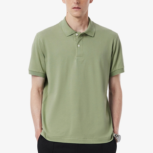 เสื้อเชิ้ตแขนสั้นทรงเข้ารูป น้ำหนักเบา ระบายอากาศได้ดี สำหรับผู้ชาย ผ้าโพลีเอสเตอร์ผสมคอตตอน คอถักทันสมัย สไตล์ลำลอง - Product Image 6