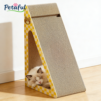 Vertikales Dreieckiges Sisal-Kratzpad für Katzen, 3-in-1 Spiel-, Schlaf- und Krallenpflege-Brett, Verschleißfestes, Krümelresistentes Katzenspielzeug