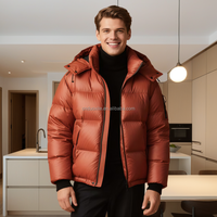 Vestes et manteaux personnalisés en duvet de canard blanc 90% pour hommes, avec capuche, bicolores, coupe ample, pour usage quotidien et extérieur en hiver