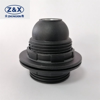 ZX E27-LSD Support de lampe Edison le plus populaire avec écrou de terre suspendu 250V Garantie 2 ans Matériau plastique Noir/Blanc T180