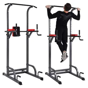 ZYFIT 2021 Free Standing Dip Station Pull-up Bar Power Tower Multi Station Fitness