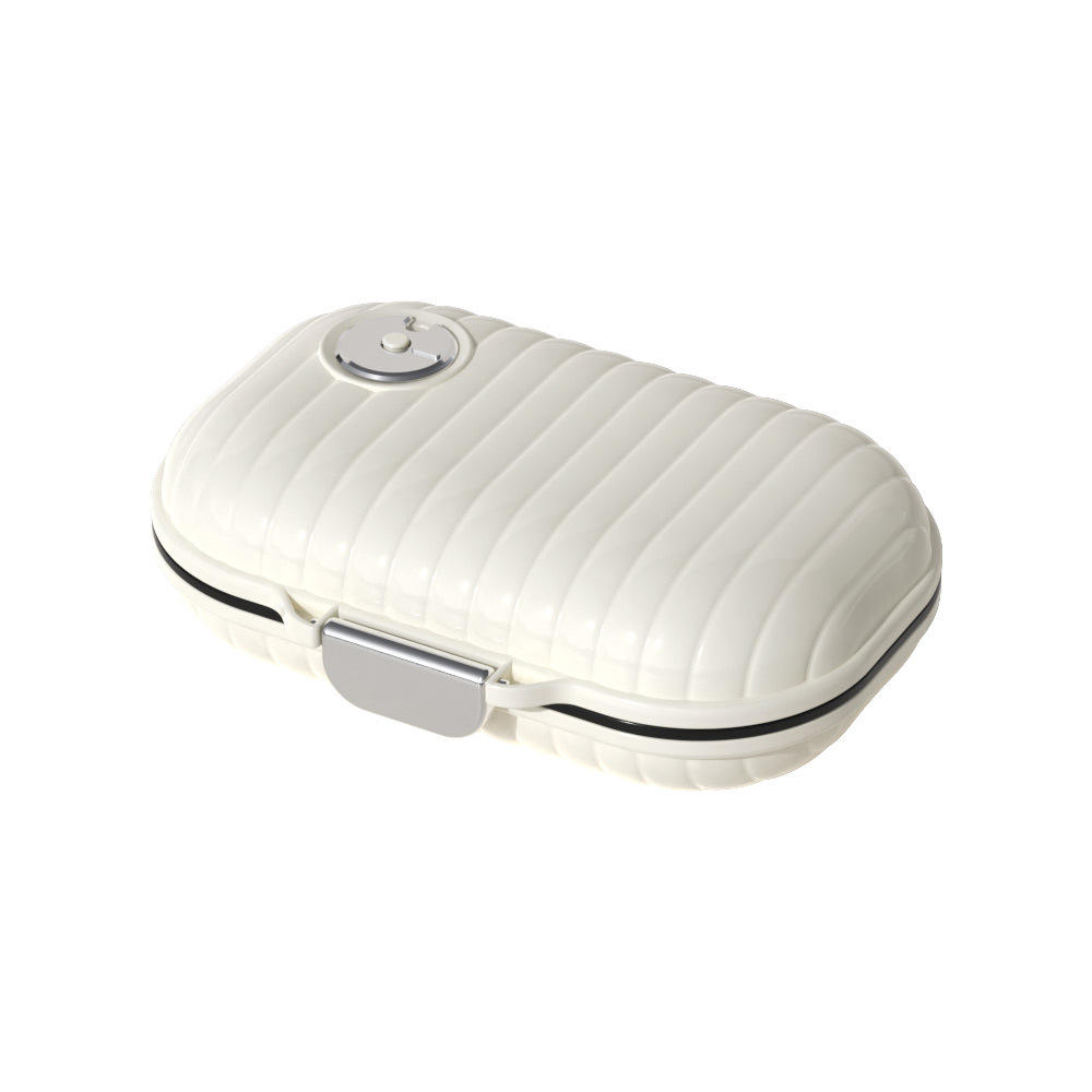 Cream-white [rectangular pillbox]