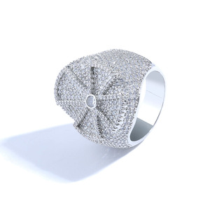 NUOYA-Anillo cruzado de diamantes de circón brillante para hombre y mujer, joyería de hip hop, para regalo - Product Image 4