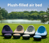 Canapé gonflable d'extérieur, chaise portable de camping, épaissi, floqué, pliable, salon, chambre à coucher, loisirs, fabriqué en Chine