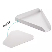 Assiette à pizza simple blanche personnalisée en stock Plateau pour tranches de pizza en carton biodégradable Laminage mat Offset biodégradable