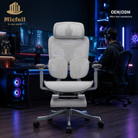 Chaise de bureau ergonomique de haute qualité avec repose-pieds, support lombaire, en nylon, extensible, pour la gestion de la santé, vente en gros, en maille, réglable