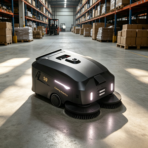 Heavy duty unmanned cleaning device with smart garbage identification for high efficiency cleaning inside factory workshops - Product Image 1