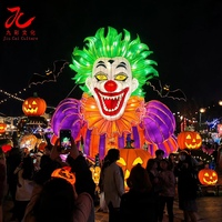 Lanterne LED étanche de clown effrayant pour Halloween chinois, idéale pour la décoration extérieure de maisons hantées et de festivals