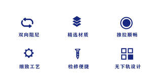 Riel Deslizante para Puerta de Gabinete, Diseño Minimalista de Aleación de Aluminio y Hierro para Cocina, Hotel, Comedor, Capacidad de Carga de 11-20 kg - Product Image 2