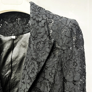 High Quality Lace Suit Lady <strong>2026</strong> Office Fashion <strong>Wear</strong> Notched Long Sleeve Single Button Blazer Pants Women Sexy 2pcs - Product Image 5