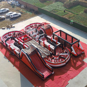 Parcours d'obstacles gonflable écologique <span class=keywords><strong>de</strong></span> grande taille pour adultes avec toboggan sportif pour enfants et château gonflable par Pasta Inflatable - Product Image 1