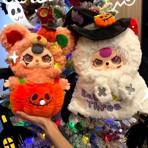 Original Baby Three Happy Halloween 400% Plush Dolls Series Trendy Toy Anime Figures Collectible Cute Baby Birthday Gift - Product Image 1
