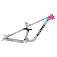 Cadre de vélo de descente en alliage d'aluminium à suspension intégrale Cadre de vélo de descente à queue souple 12x148mm BOOST 27.5/29 pouces Paire de roues universelle
