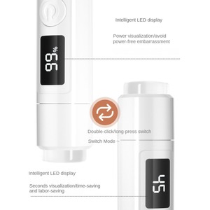 Lámpara de Uñas LED Mini Portátil Recargable, Lámpara <span class=keywords><strong>UV</strong></span> LED para Uñas, Secado Rápido de Gel, Herramienta de Arte de Uñas <span class=keywords><strong>UV</strong></span> con Soporte - Product Image 6