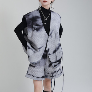 <span class=keywords><strong>Gilet</strong></span> matelassé en coton rembourré pour <span class=keywords><strong>femme</strong></span>, vêtement d'hiver à la mode, <span class=keywords><strong>mi</strong></span>-<span class=keywords><strong>long</strong></span>, ample, à lacets, 2597 - Product Image 1