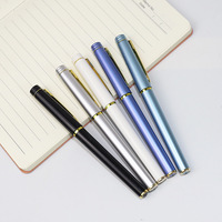 Stylo bille rétractable en métal personnalisé pour usine, 0,5 mm, multifonctionnel, cadeau promotionnel de luxe pour le bureau, l'école et les affaires