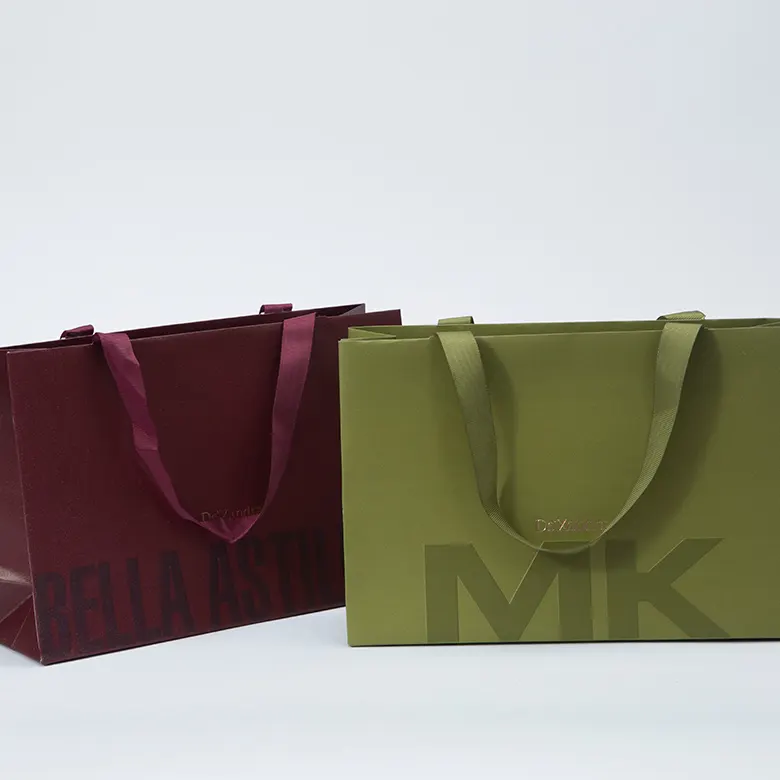 Custom luxury shopping paper bags with your own logo