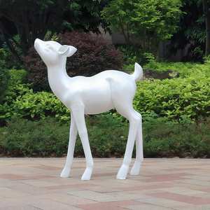 Scultura Moderna Artistica Geometrica a Forma di Cervo per <span class=keywords><strong>Giardino</strong></span> Esterno, Prato Urbano, <span class=keywords><strong>Arredo</strong></span> Decorativo per Giardini Comunitari - Product Image 4