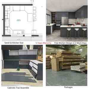 Muebles de Cocina Modulares de Madera Contrachapada para Apartamentos Pequeños, Diseño Moderno, Juego Completo de Muebles para el Hogar, Hecho en China - Product Image 6