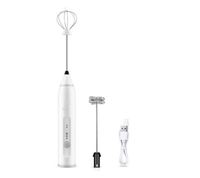 Promo Meilleures ventes : Mousseur à lait électrique rechargeable par USB, en acier inoxydable, écologique, minimaliste, noir, certifié CE