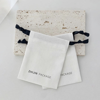 Sacs Personnalisés en Coton Mousseline Biologique Recyclé, Petites Housses à Cordon en Toile de Lin, Sacs Anti-Poussière pour Bougies avec Logo pour Cadeaux et Bijoux