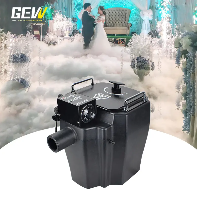 GEVV Cloud Smoke Machine Dmx Low lasting Nimbus 3500W Dry Ice Fog Machine per eventi di nozze