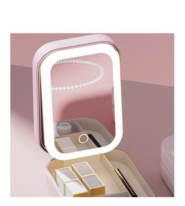 2025 Smart Cosmetic <b>Case</b> With Mirror Travel <b>Makeup</b> Bag Small Cute Female Beautician Skincare Product <b>Makeup</b> <b>Case</b> for Women - Product Image 3