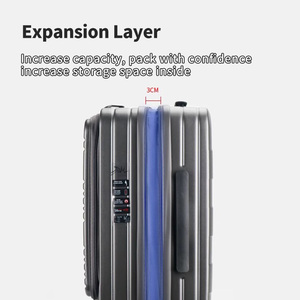 OEM Factory 3 Pcs Set Luggage Hard Shell <strong>Small</strong> Multifunctional 20 24 28 Inch Custom <strong>Black</strong> Travel <strong>Suitcase</strong> on Wheels Luggage - Product Image 2