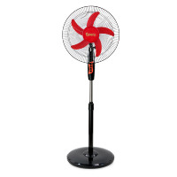 Offre Spéciale ventilateur électrique à moteur à balais à courant continu 16 pouces ventilateur sur pied à énergie solaire ventilateur de refroidissement portable ari avec adaptateur ou clip de batterie