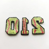 Appliques brodées en chenille personnalisées en gros pour vêtements, chapeaux et autres articles – Lettres thermocollantes pour le softball