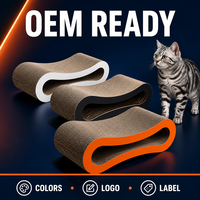 Griffoir pour chat en carton écologique, forme vague, lit pour chat moderne, griffoir pour animaux de compagnie pour chats d'intérieur, vente en gros OEM ODM
