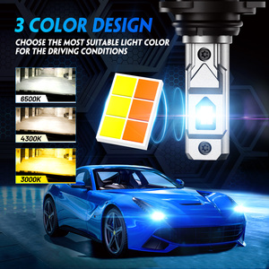 Novsight 6500K 60W 7200LM 3 <span class=keywords><strong>colores</strong></span> bombilla Led H11 9005 9006 H7 H4 faros Led para coche - Product Image 2