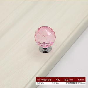 Exquisita manija redonda de cristal para armarios Cajón de metal y herrajes para muebles de puerta para armarios y cocinas - Product Image 2