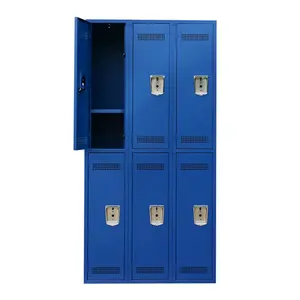 学校学生金属储物柜，带挂锁盒书包储物柜