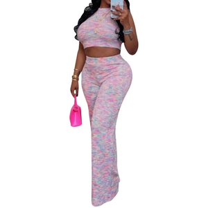 Women's Sleeveless Printed Top & Wide-Leg Pants Casual 2-Piece <b>Set</b> Fashion - Product Image 5