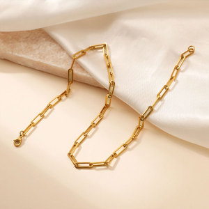 Delicado Collar de Acero Inoxidable 316L con Baño de Oro PVD de 14k/18k para Mujer, Joyería Fina, Cadenas de Moda - Product Image 3