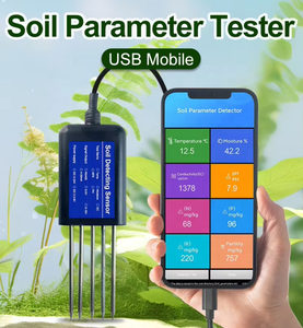 JIRS جهاز استشعار رقمي للتربة 8 في 1 زراعي محمول احترافي بمنفذ USB يعمل بمنفذ Type-C لاختبار درجة الحرارة والرطوبة ودرجة الحموضة والملوحة NPK - Product Image 5