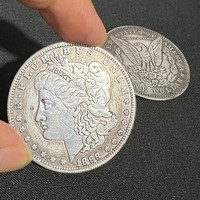 Pièce de monnaie Morgan en argent plaqué laiton de 45 mm, années 1881, 1878, 1898, 1921, objets de collection anciens, cadeaux